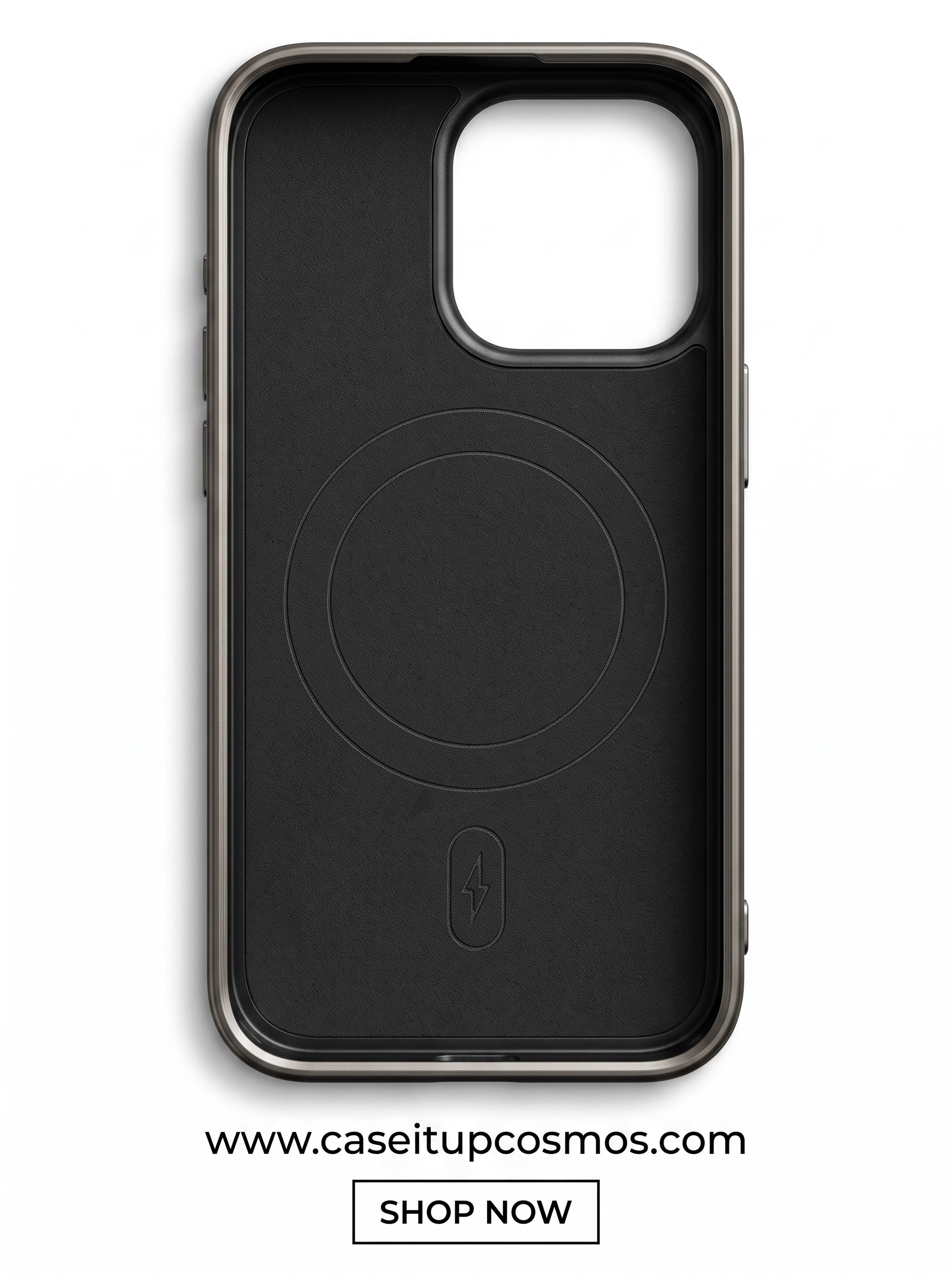 PULOKA Handcrafted Leather MagSafe iPhone Cover with Metallic Camera Shield