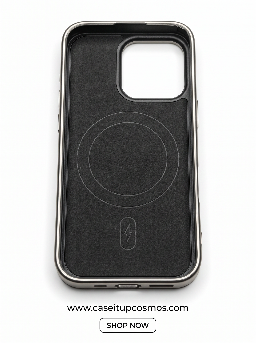 PULOKA Handcrafted Leather MagSafe iPhone Cover with Metallic Camera Shield