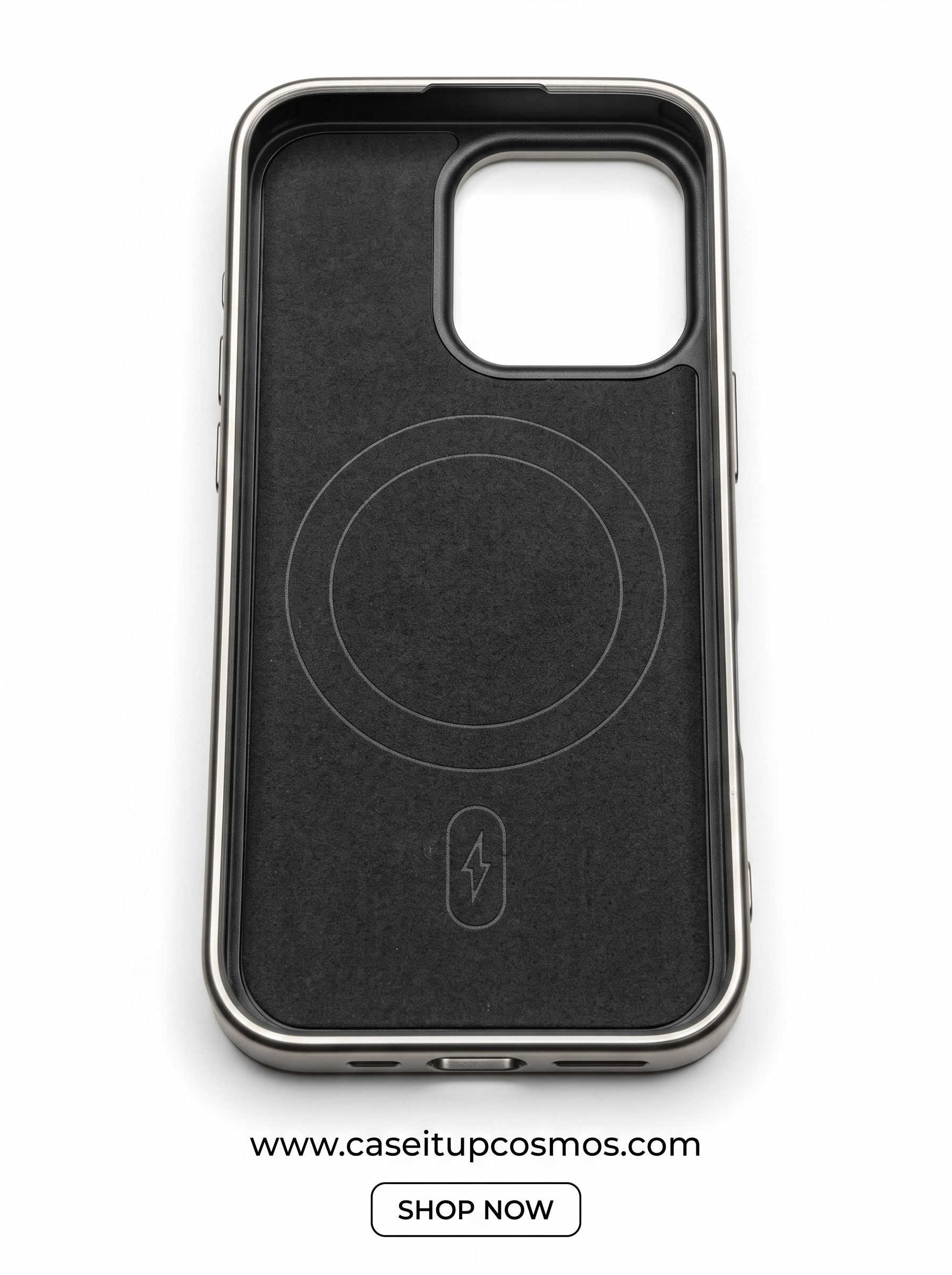 PULOKA Handcrafted Leather MagSafe iPhone Cover with Metallic Camera Shield