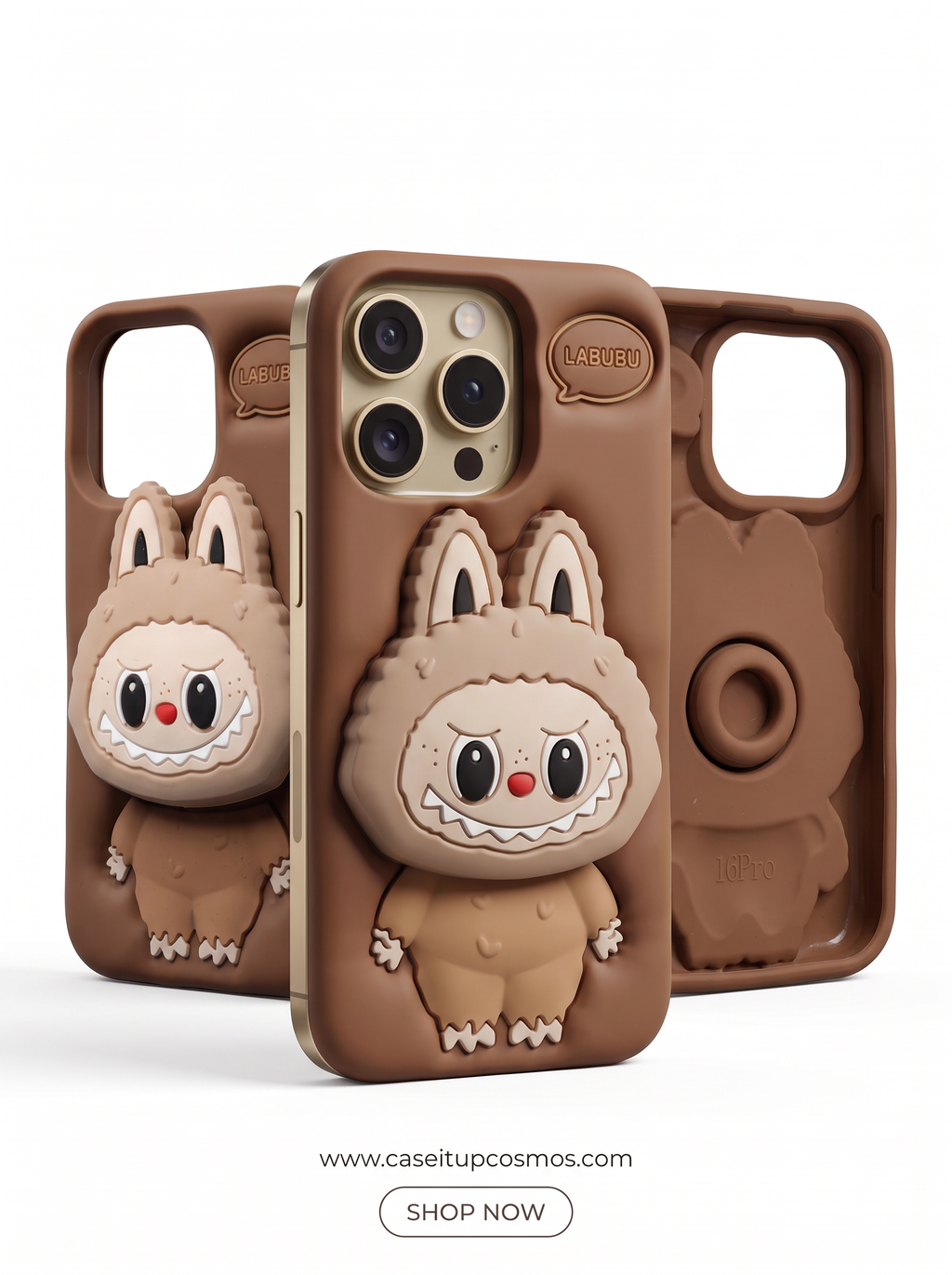 Cosmos™ 3D Labubu Pop-Art Silicone iPhone Case | Viral Character Cover