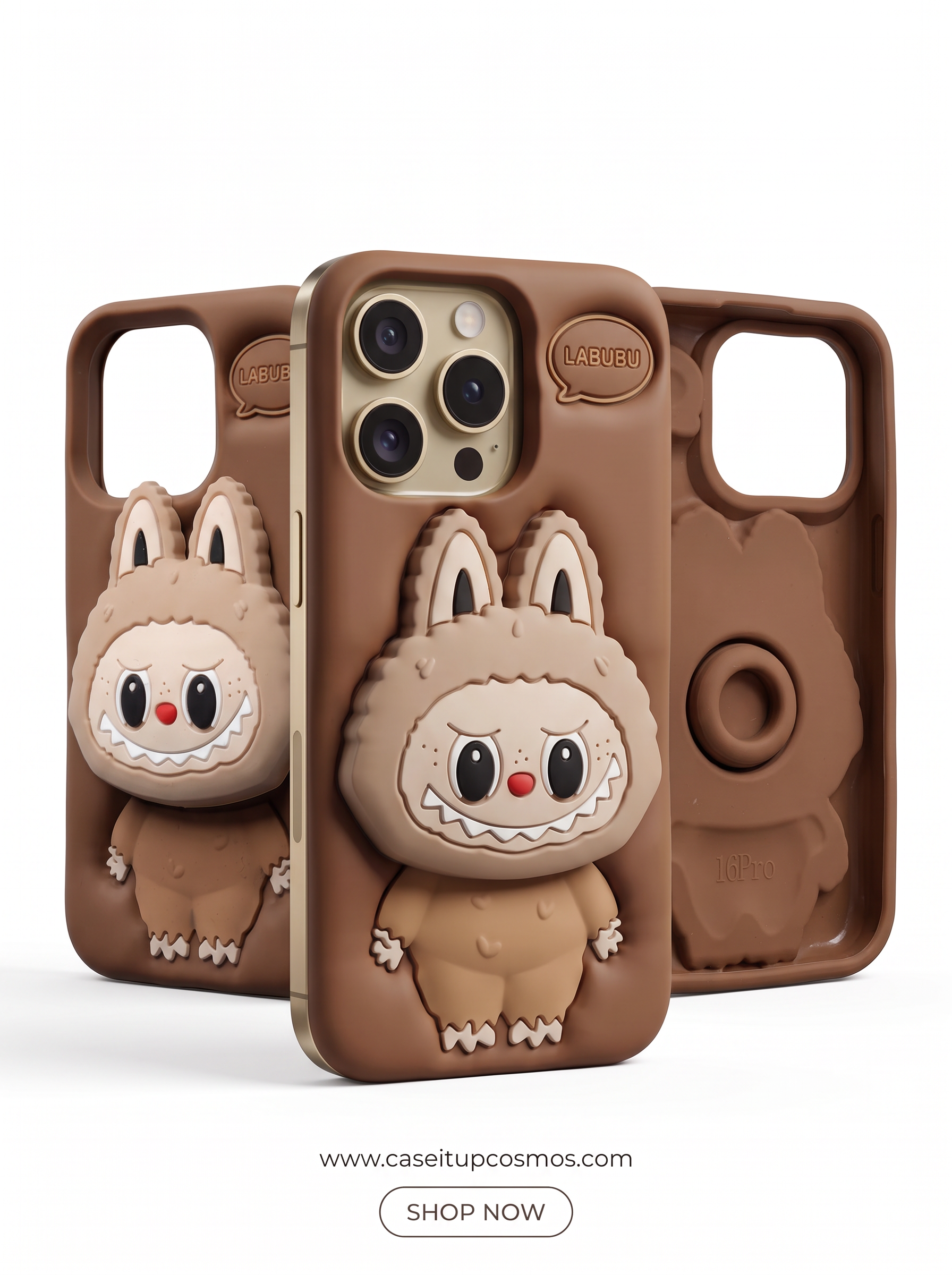 Cosmos™ 3D Labubu Pop-Art Silicone iPhone Case | Viral Character Cover