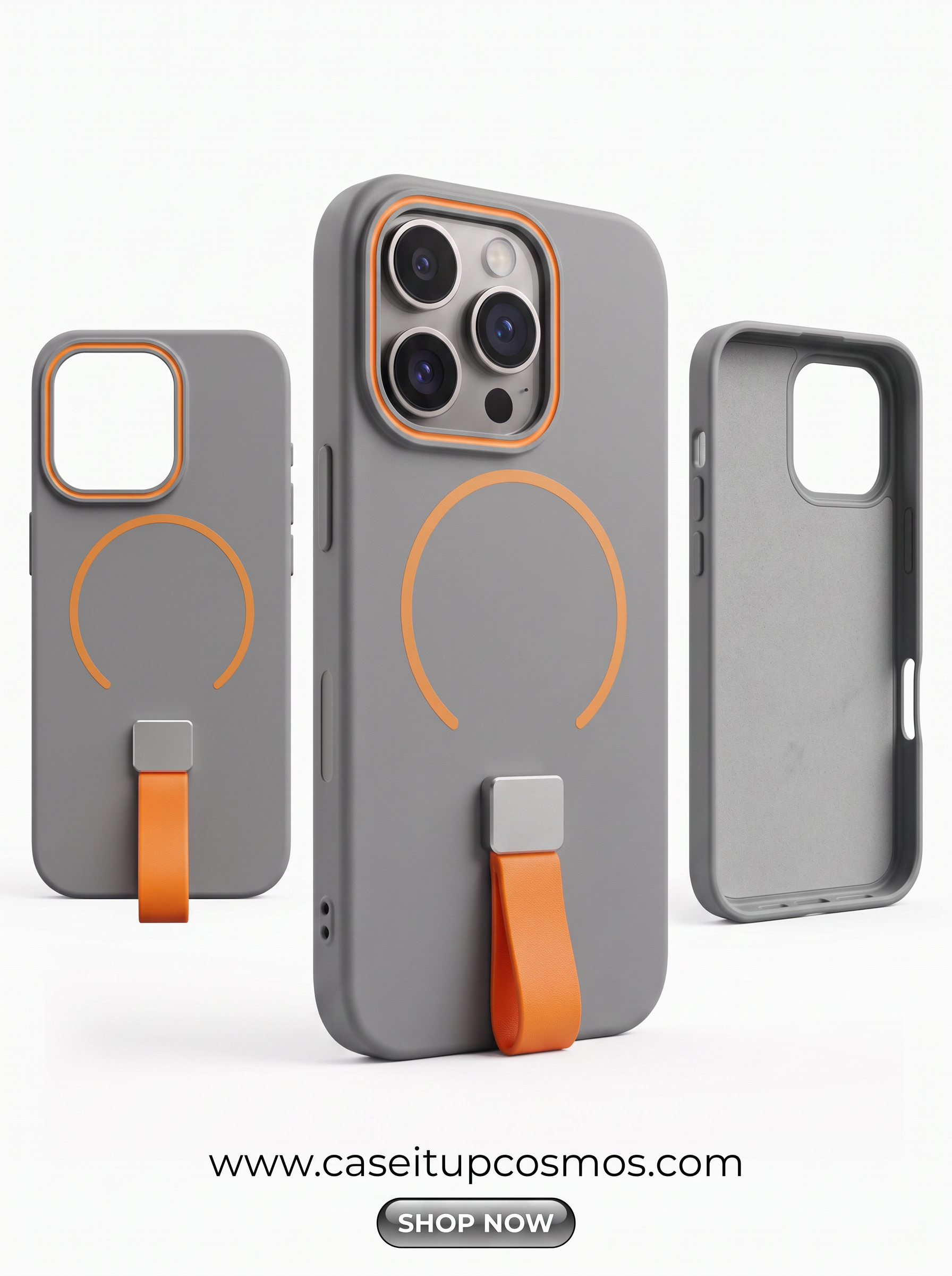 Cosmos™ Active Strap MagSafe Case for iPhone | Built-In Grip & Kickstand