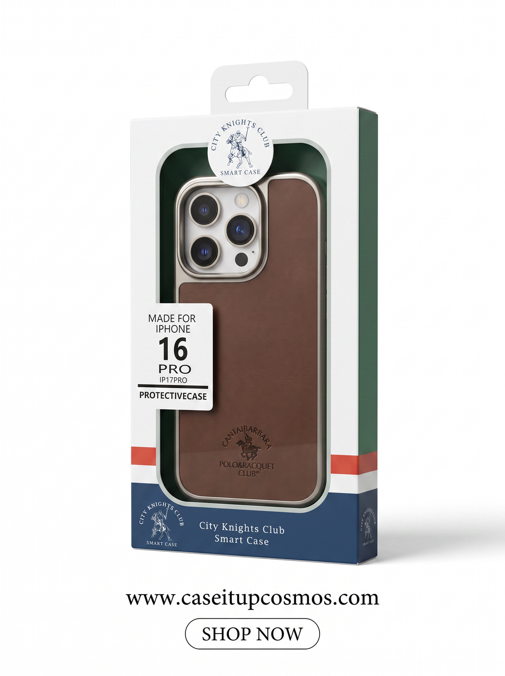 Cosmos™ Santa Barbara Polo Leather iPhone Case | Carbon Fiber Interior