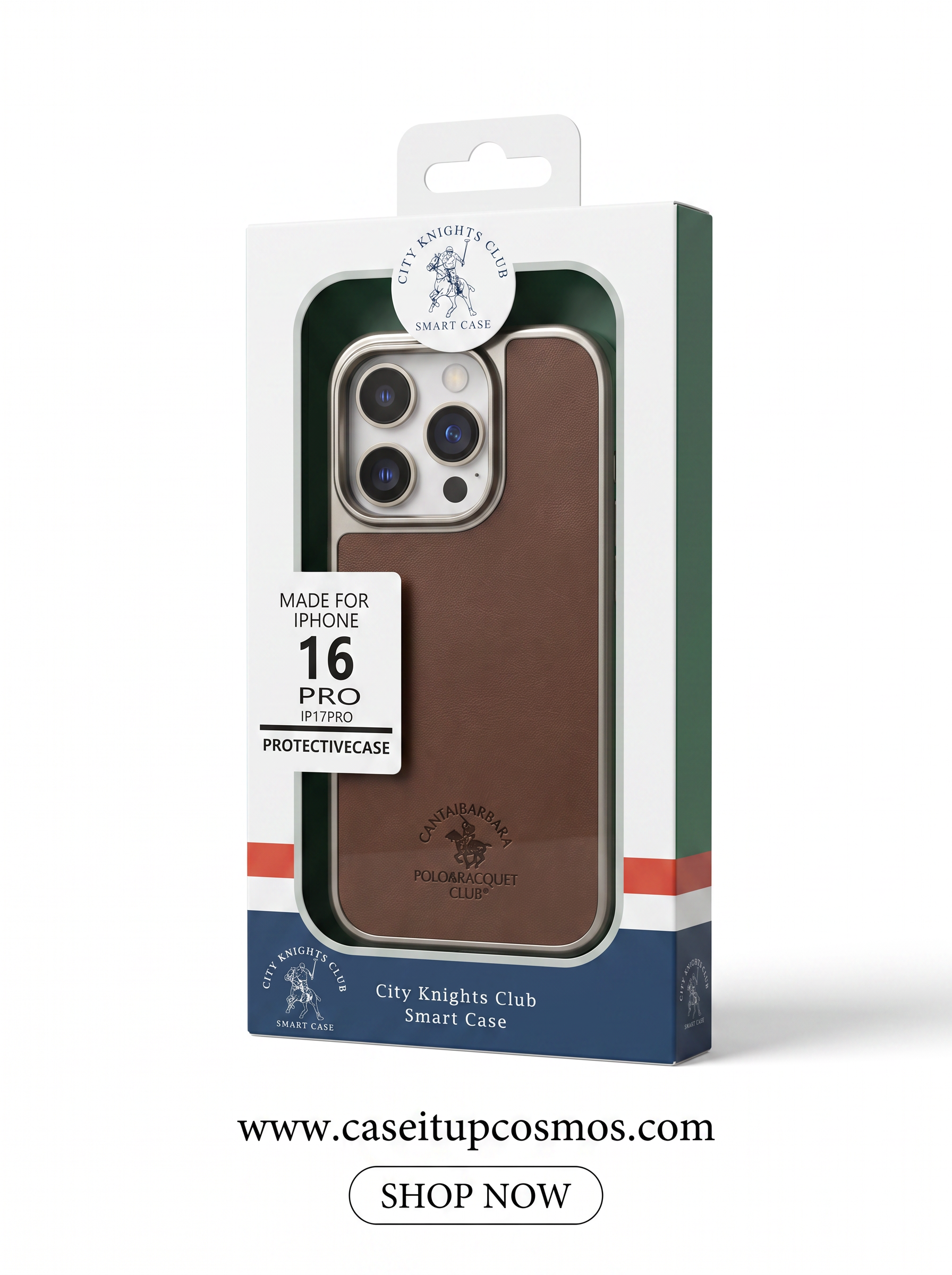 Cosmos™ Santa Barbara Polo Leather iPhone Case | Carbon Fiber Interior