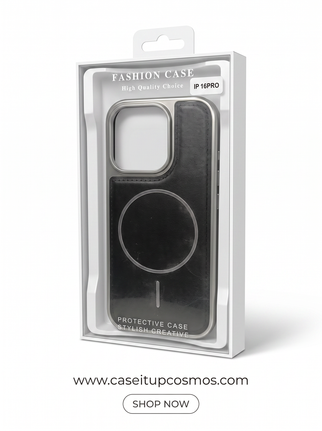 The Minimalist Leather MagSafe Edition Case for iPhone | Titanium Bumper