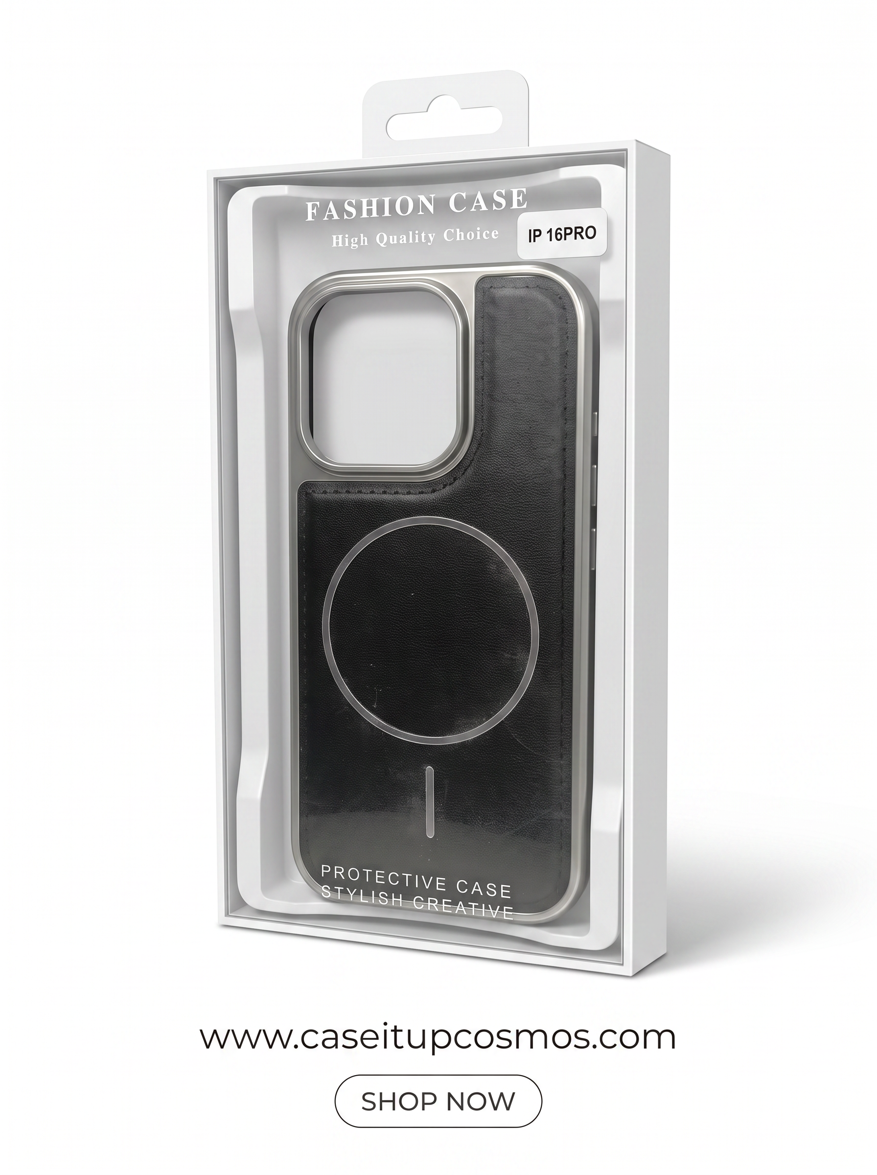 The Minimalist Leather MagSafe Edition Case for iPhone | Titanium Bumper