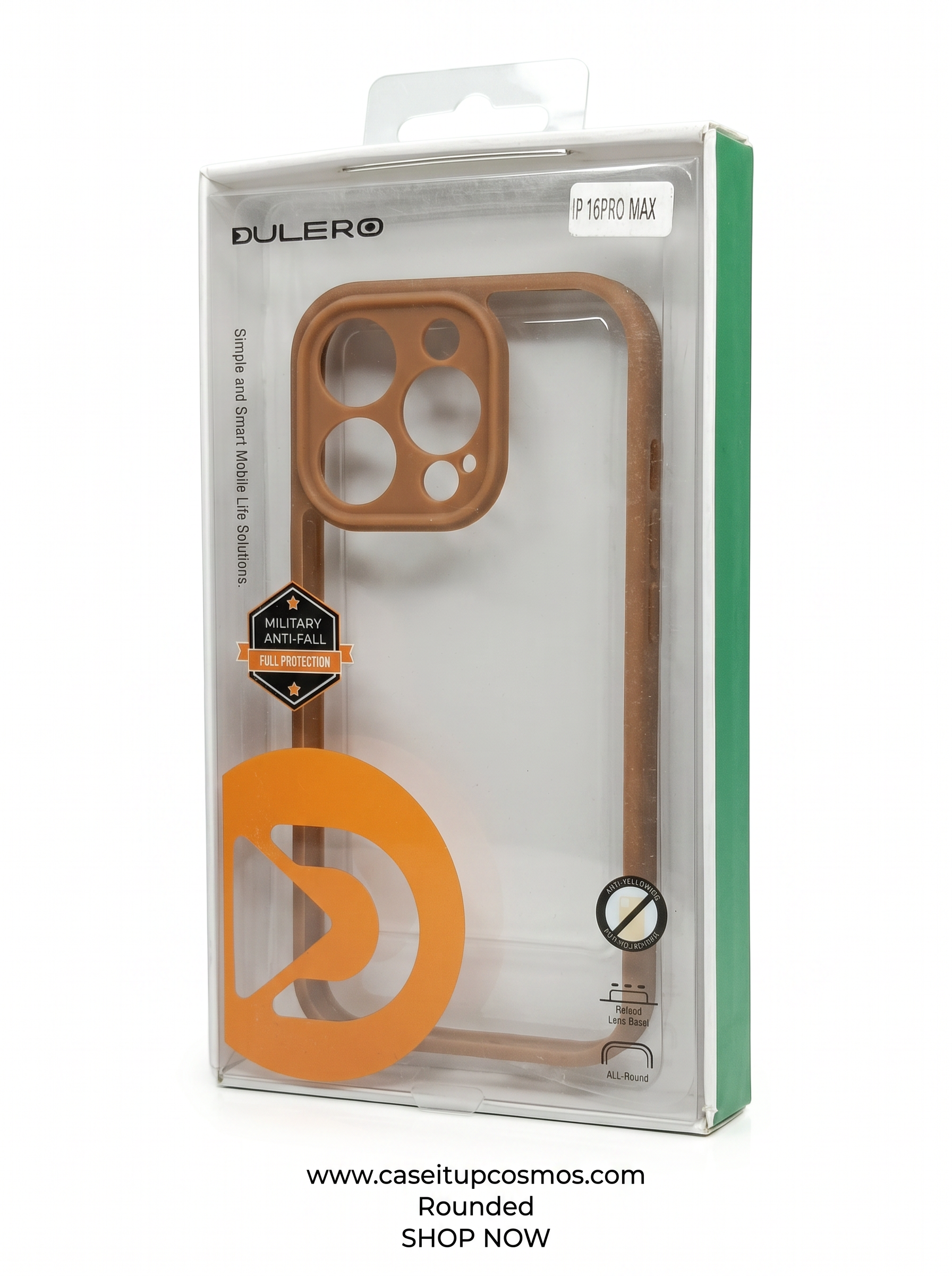 Cosmos™ Clear Caramel Armor iPhone Case | Military Drop Defense & Lens Shield