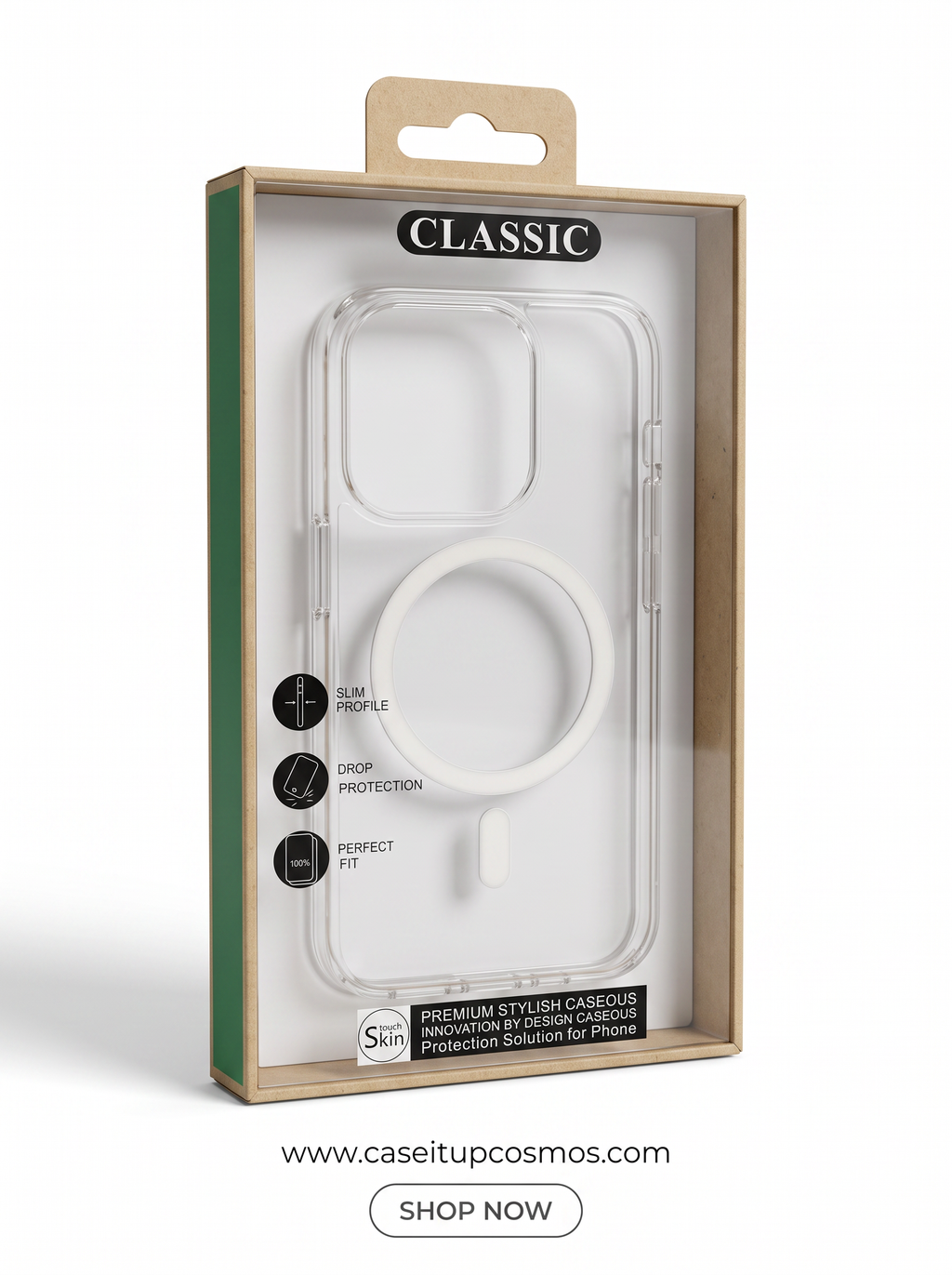 Cosmos™ Crystal Clear MagSafe iPhone Case | Non-Slip Side Grips & Lens Guard