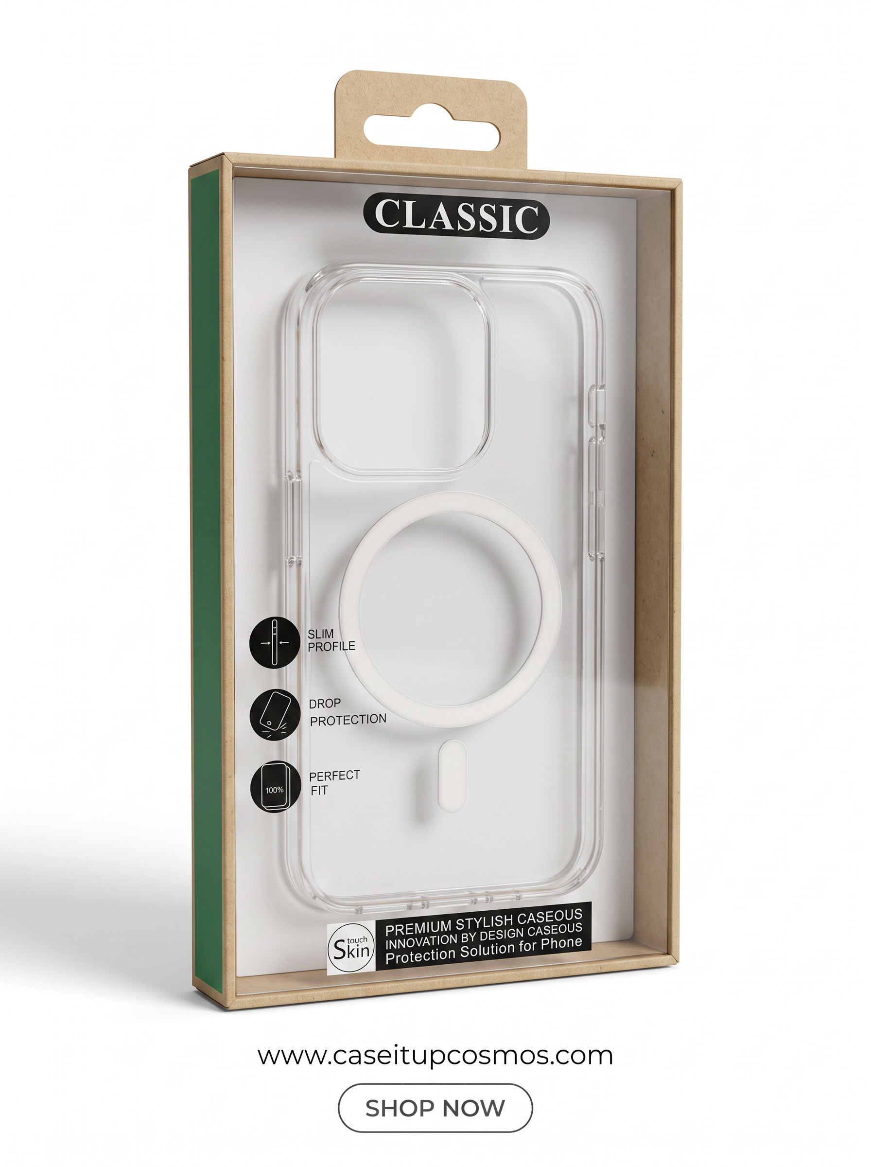 Cosmos™ Crystal Clear MagSafe iPhone Case | Non-Slip Side Grips & Lens Guard