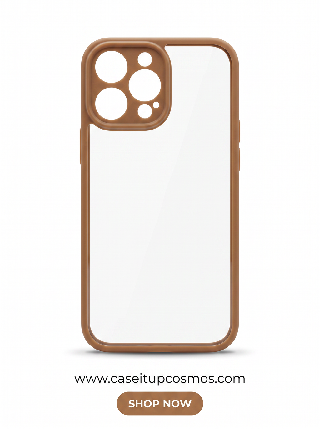 Cosmos™ Clear Caramel Armor iPhone Case | Military Drop Defense & Lens Shield