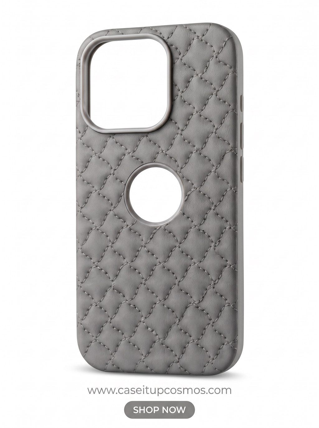 Cosmos™ Signature Quilted Leather iPhone Case | Luxury Diamond Stitch