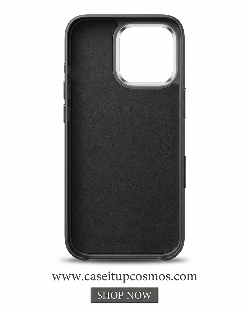 The Minimalist Leather MagSafe Edition Case for iPhone | Titanium Bumper