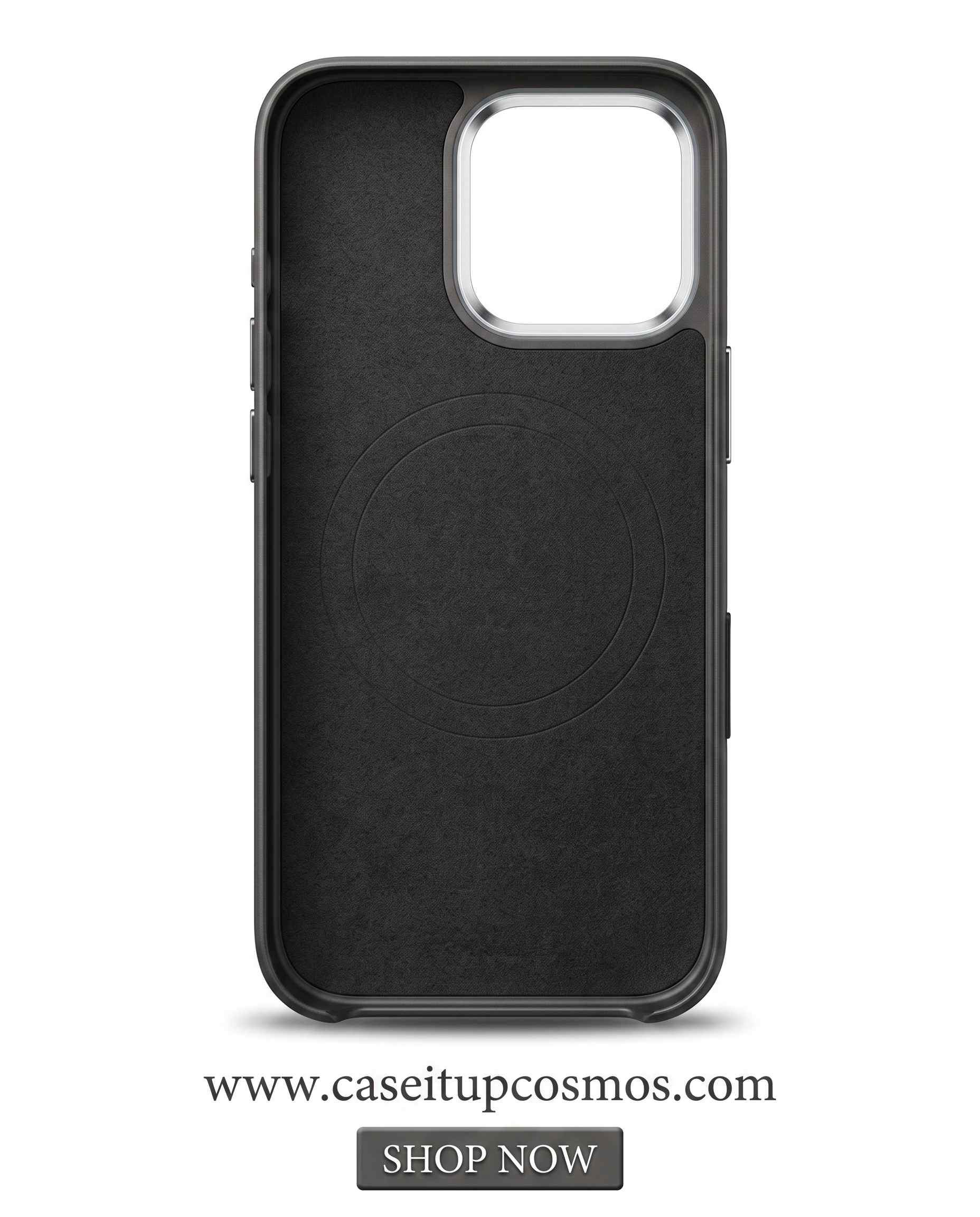 The Minimalist Leather MagSafe Edition Case for iPhone | Titanium Bumper