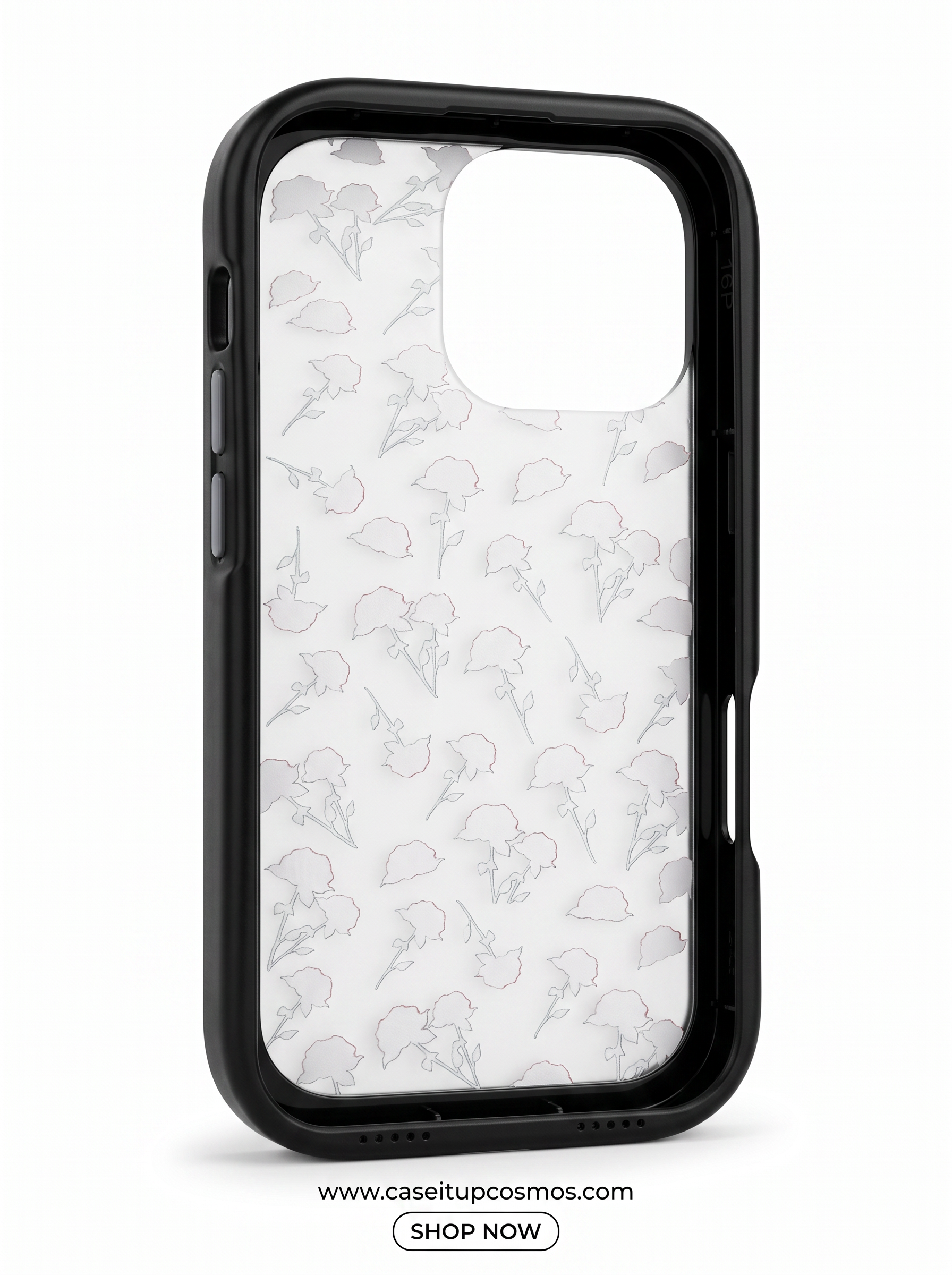 Cosmos™ Dark Romance Rose Printed iPhone Case | Edge Typography Bumper