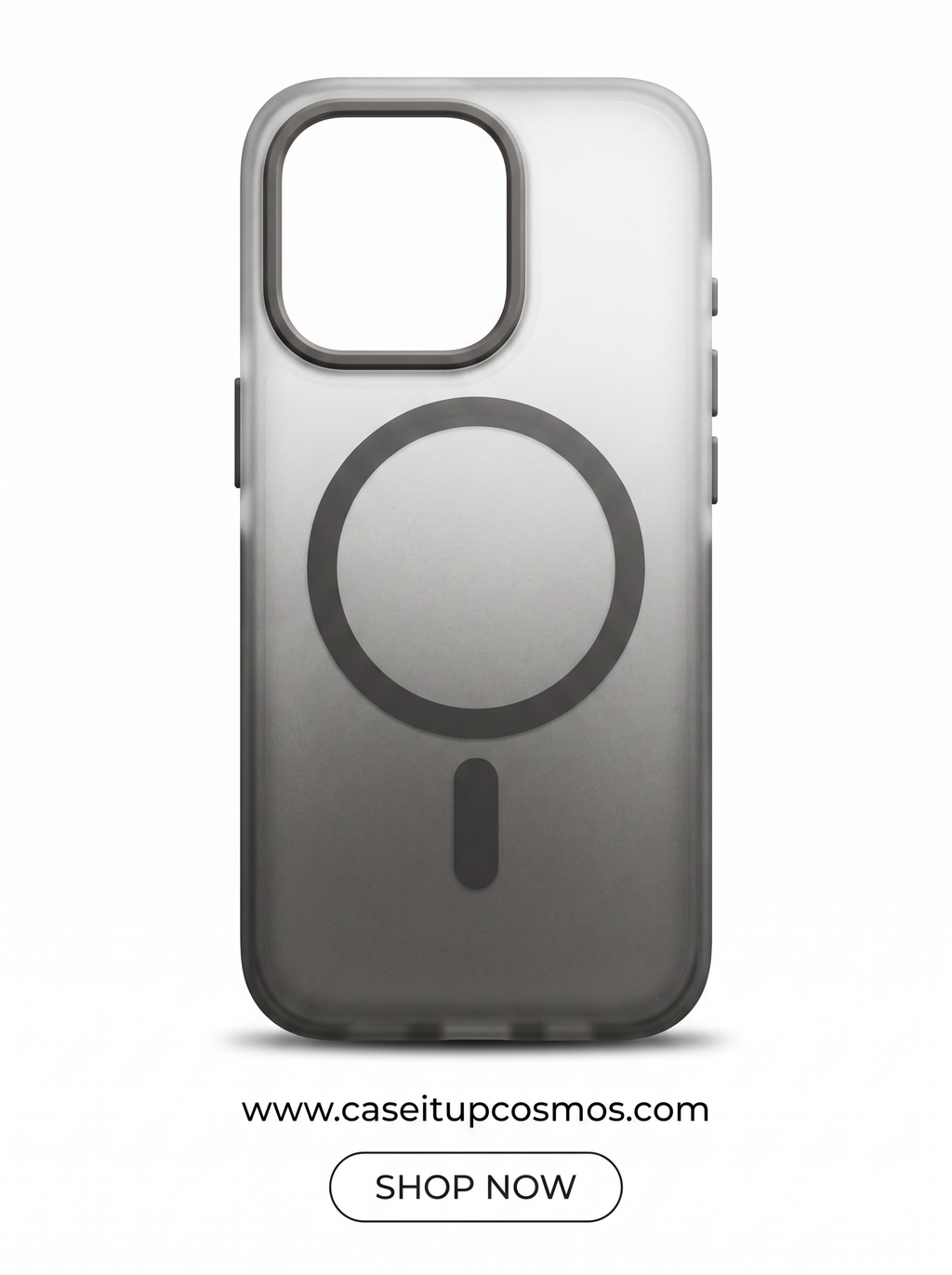 Cosmos™ Ombre Gradient Frosted MagSafe iPhone Case | Smoked Charcoal