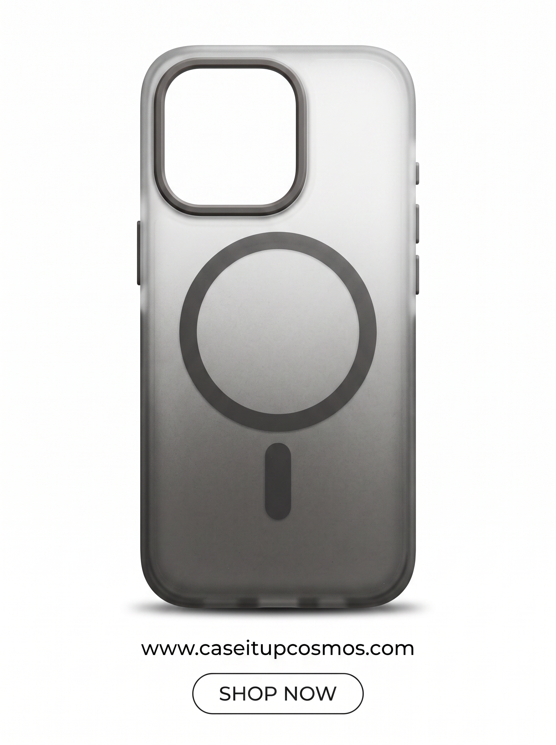 Cosmos™ Ombre Gradient Frosted MagSafe iPhone Case | Smoked Charcoal