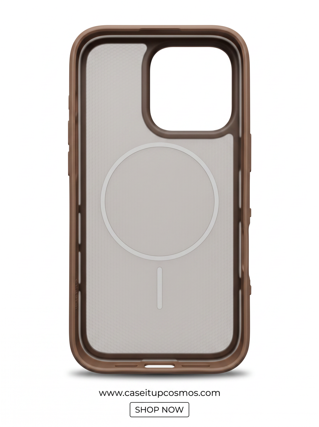 Cosmos™ Tactical Mesh MagSafe iPhone Case | Taupe Brown & Orange Accents