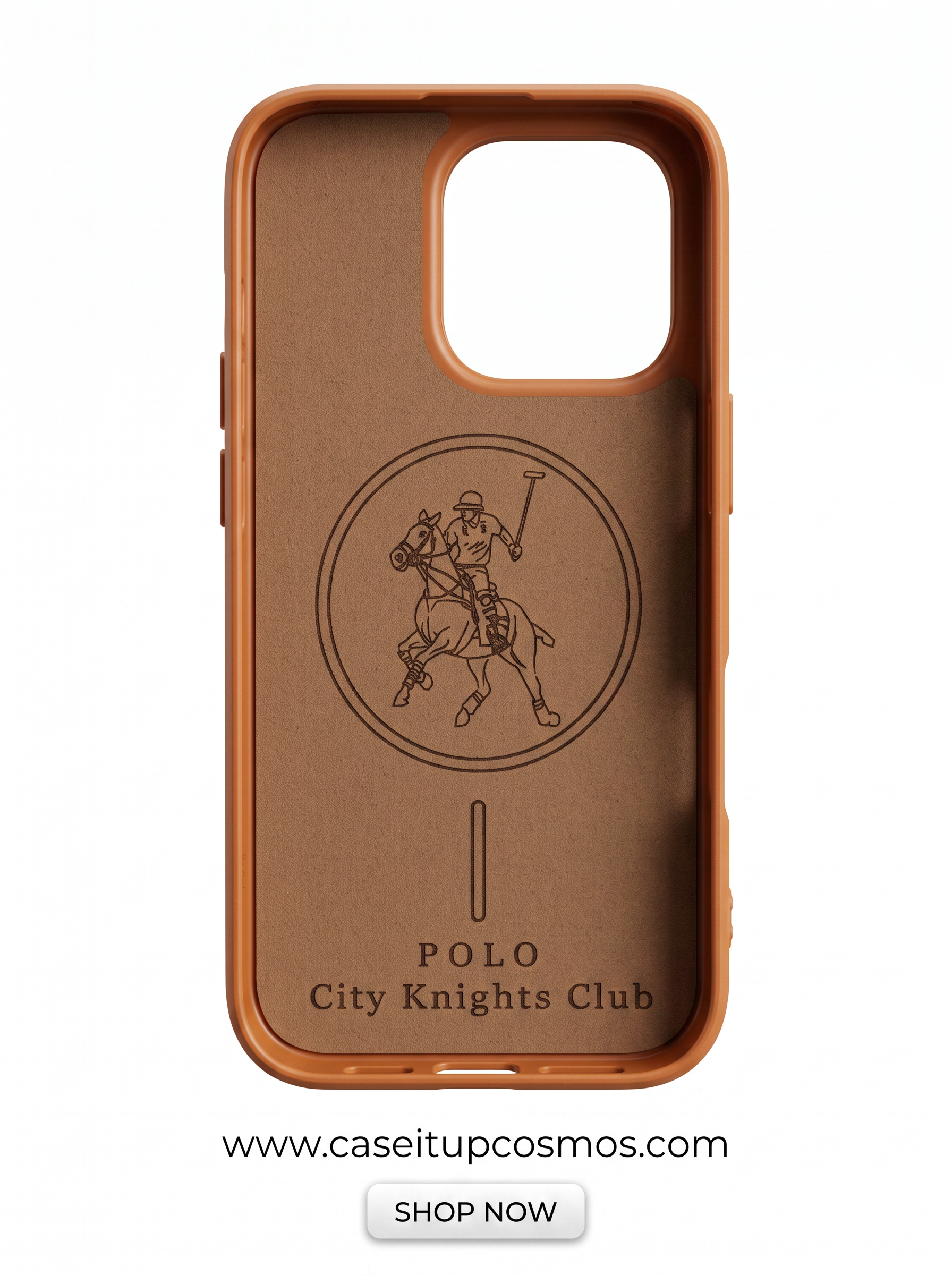 Cosmos™ City Knights Club Polo Leather iPhone Case | Equestrian Heritage Art