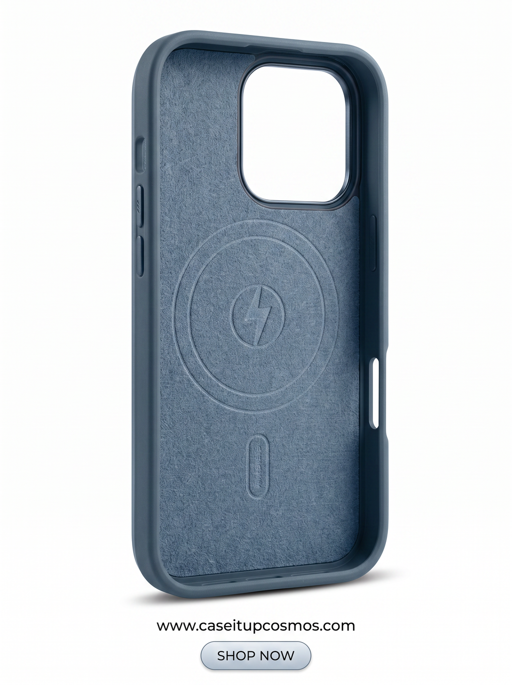 Cosmos™ Invisible Metal Ring Kickstand MagSafe iPhone Case | Slate Blue