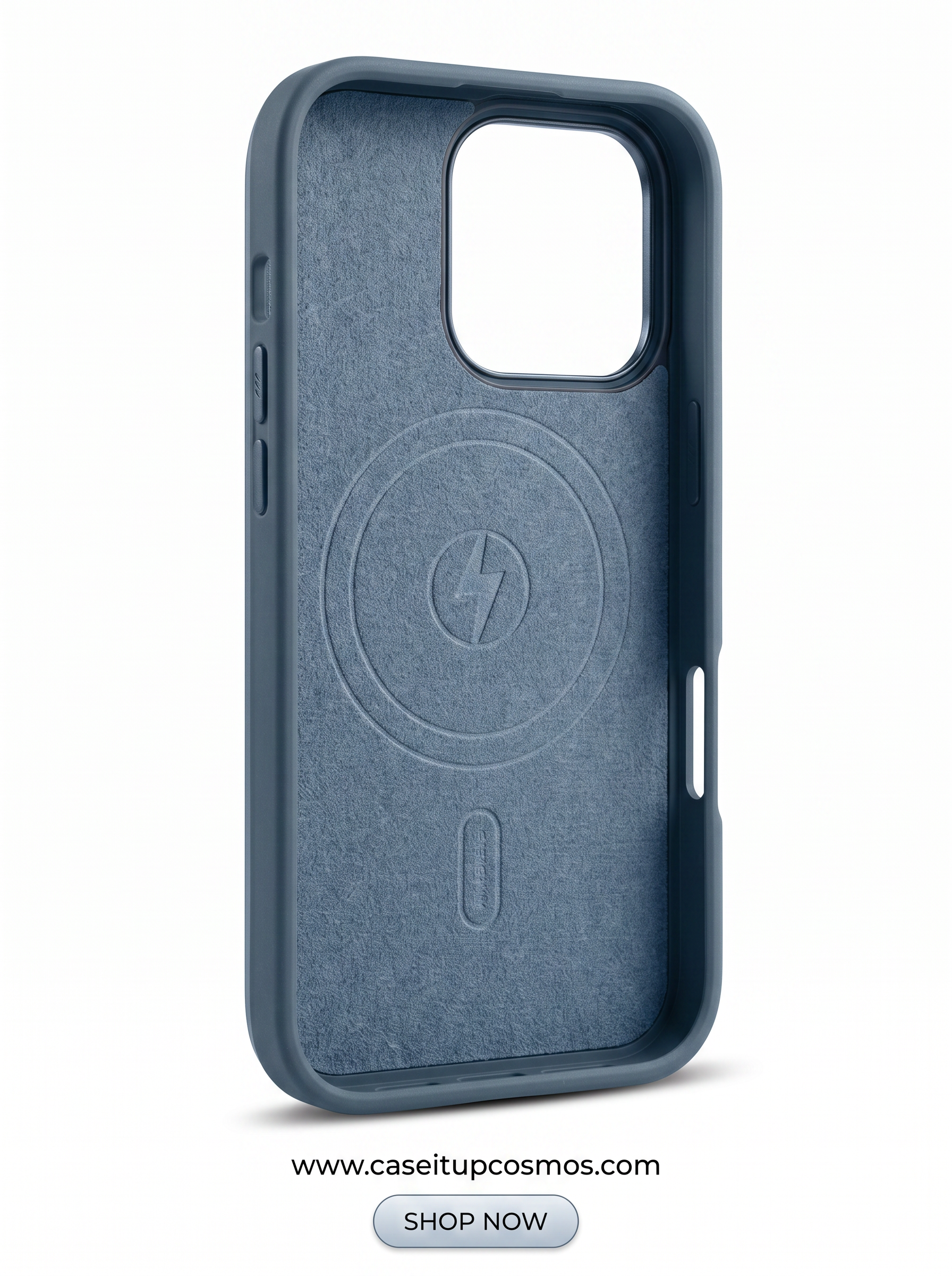 Cosmos™ Invisible Metal Ring Kickstand MagSafe iPhone Case | Slate Blue