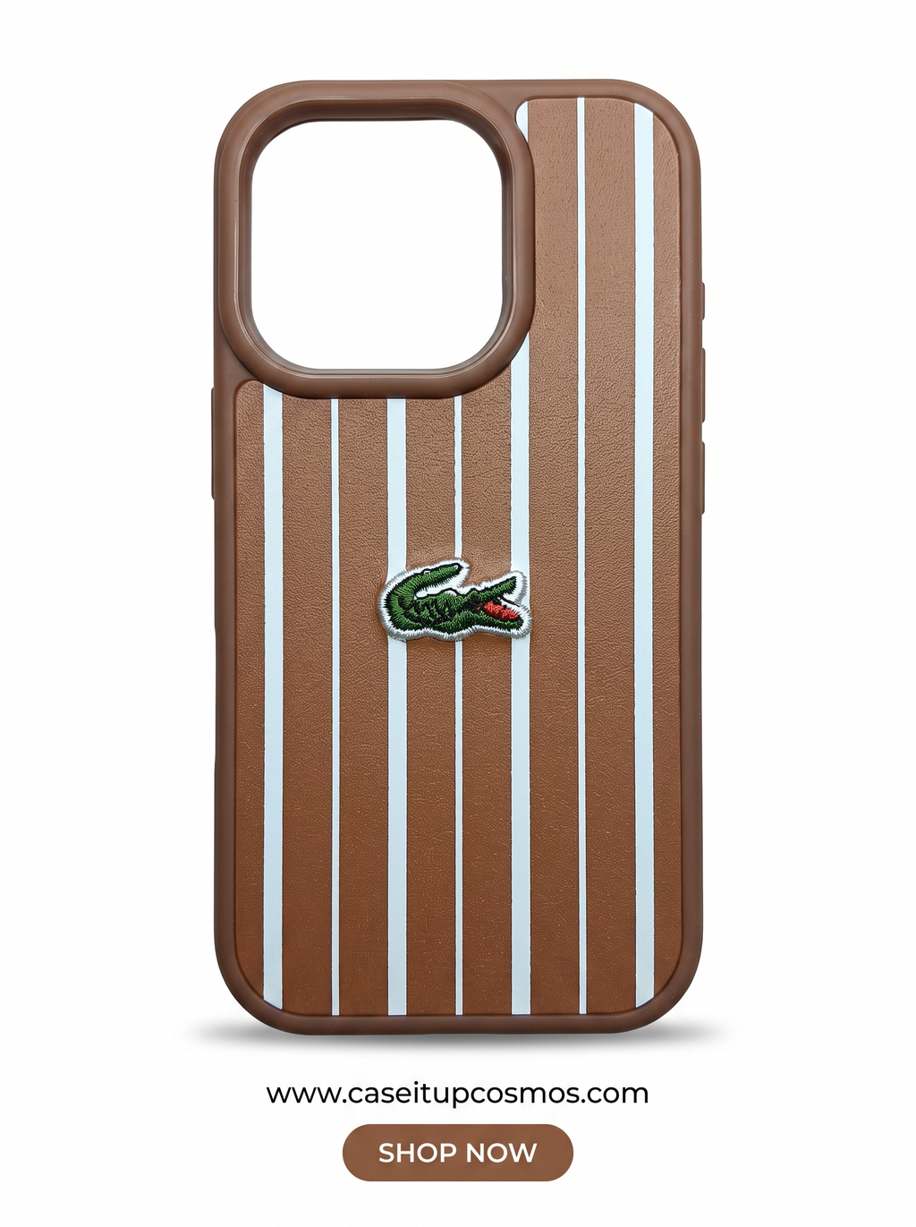 Cosmos™ Vintage Pinstripe Embroidered Leather iPhone Case | Tennis Heritage Edition