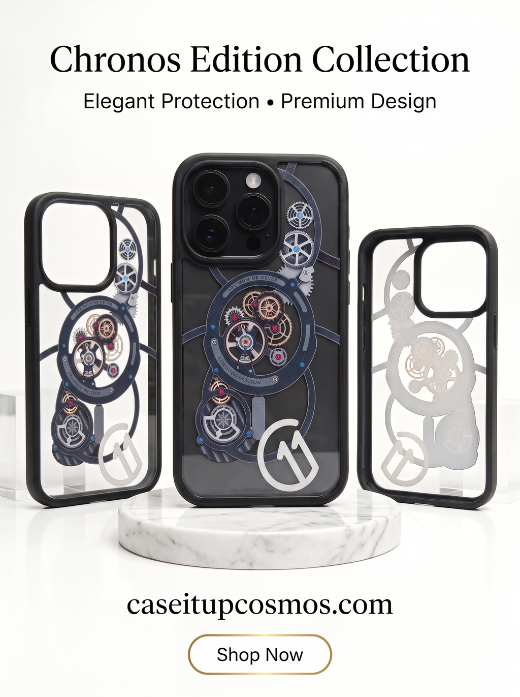 Chronos Skeleton Mechanical Watch Case – Cyber Industrial Edition