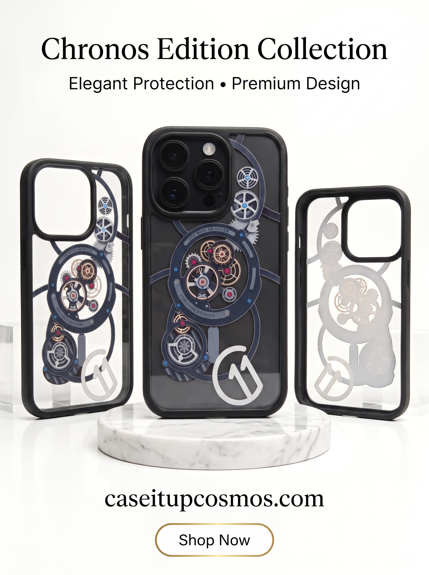 Chronos Skeleton Mechanical Watch Case – Cyber Industrial Edition