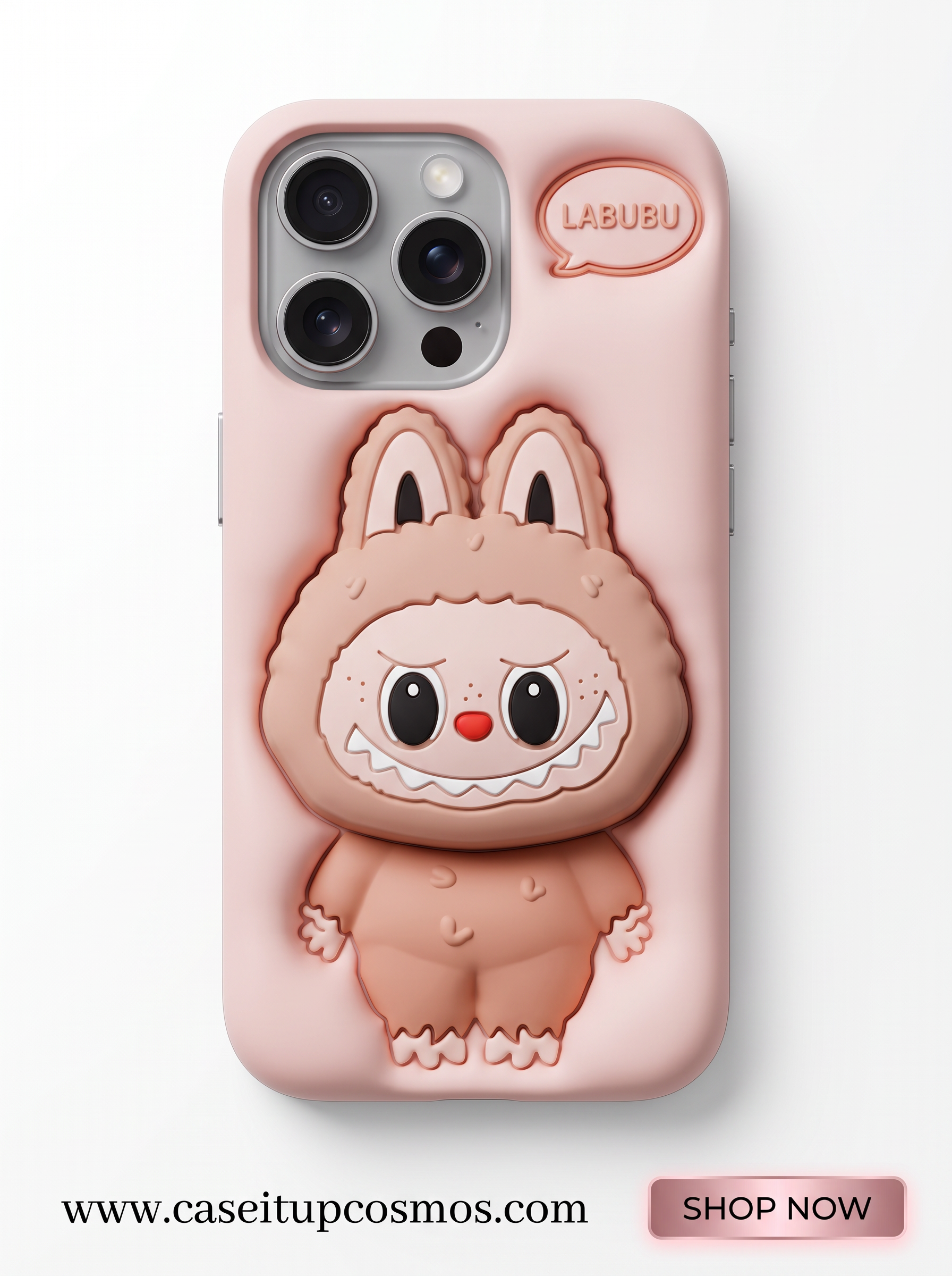 Cosmos™ 3D Labubu Pop-Art Silicone iPhone Case | Viral Character Cover