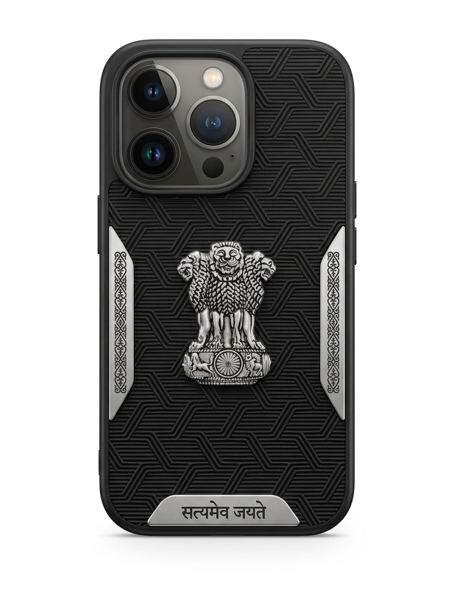 🇮🇳 Indian Emblem Premium Armor Case | Military Grade Shockproof Protection | Camera Guard