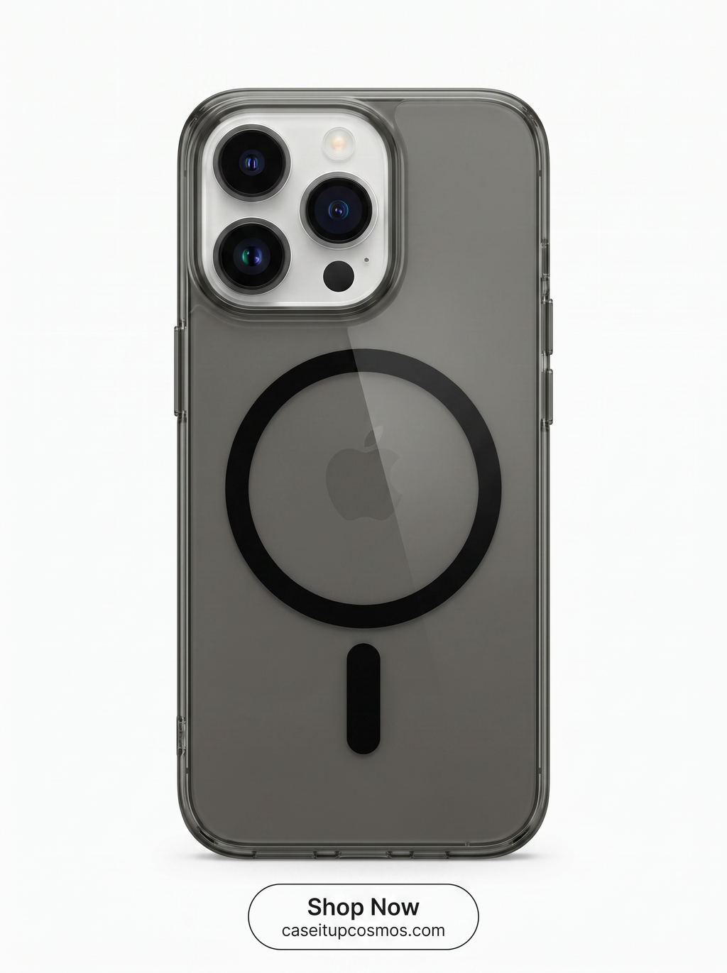 Transparent Smoke Grey MagSafe Case – Stealth Dark Edition