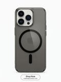 Transparent Smoke Grey MagSafe Case – Stealth Dark Edition