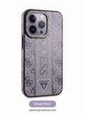 Lilac Monogram Jacquard Case with Diamond Crystal Camera Ring