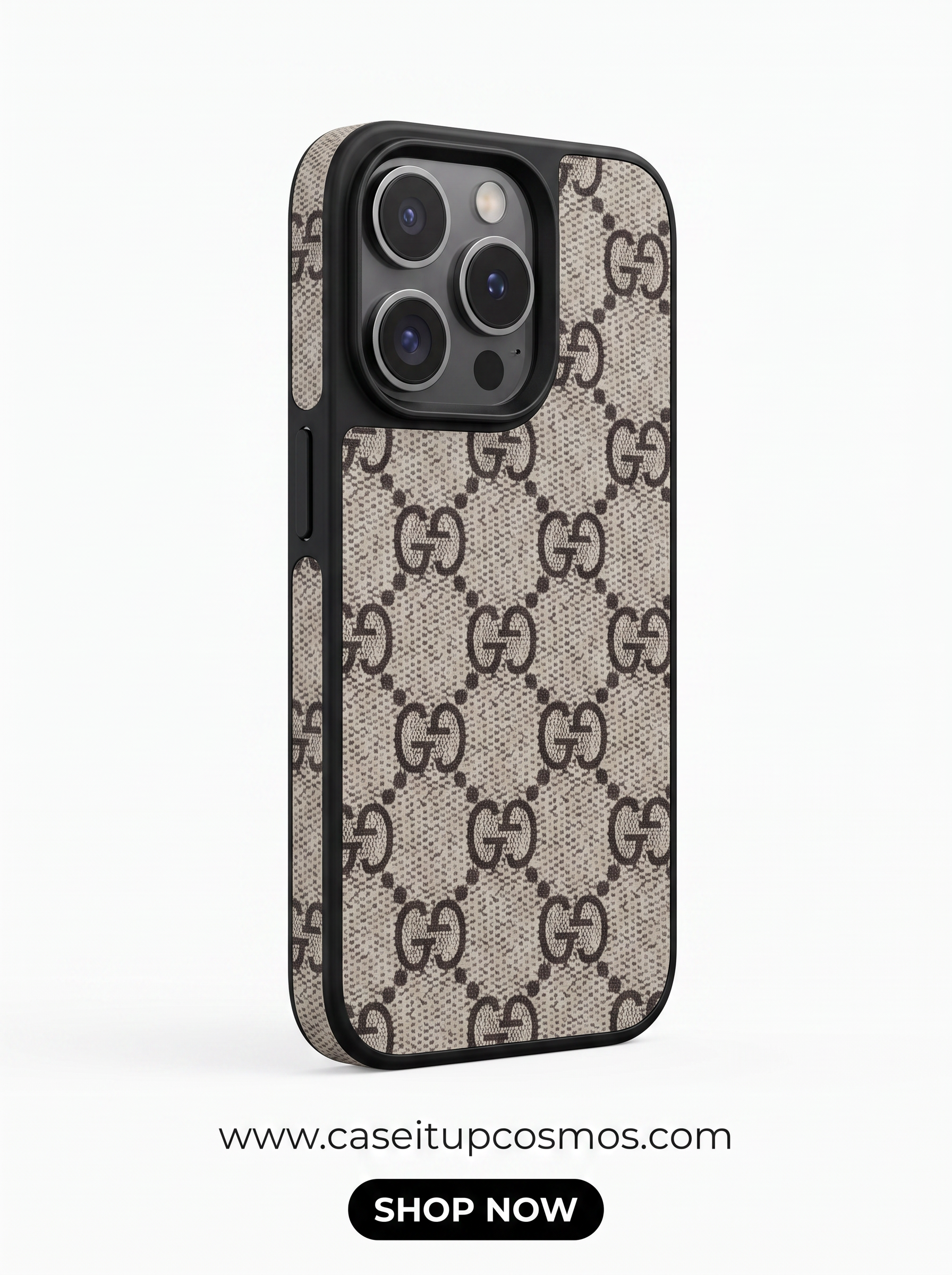 Luxury Woven Jacquard Monogram Case for iPhone | Raised Lens Guard