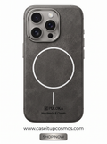 PULOKA Handcrafted Leather MagSafe iPhone Cover with Metallic Camera Shield