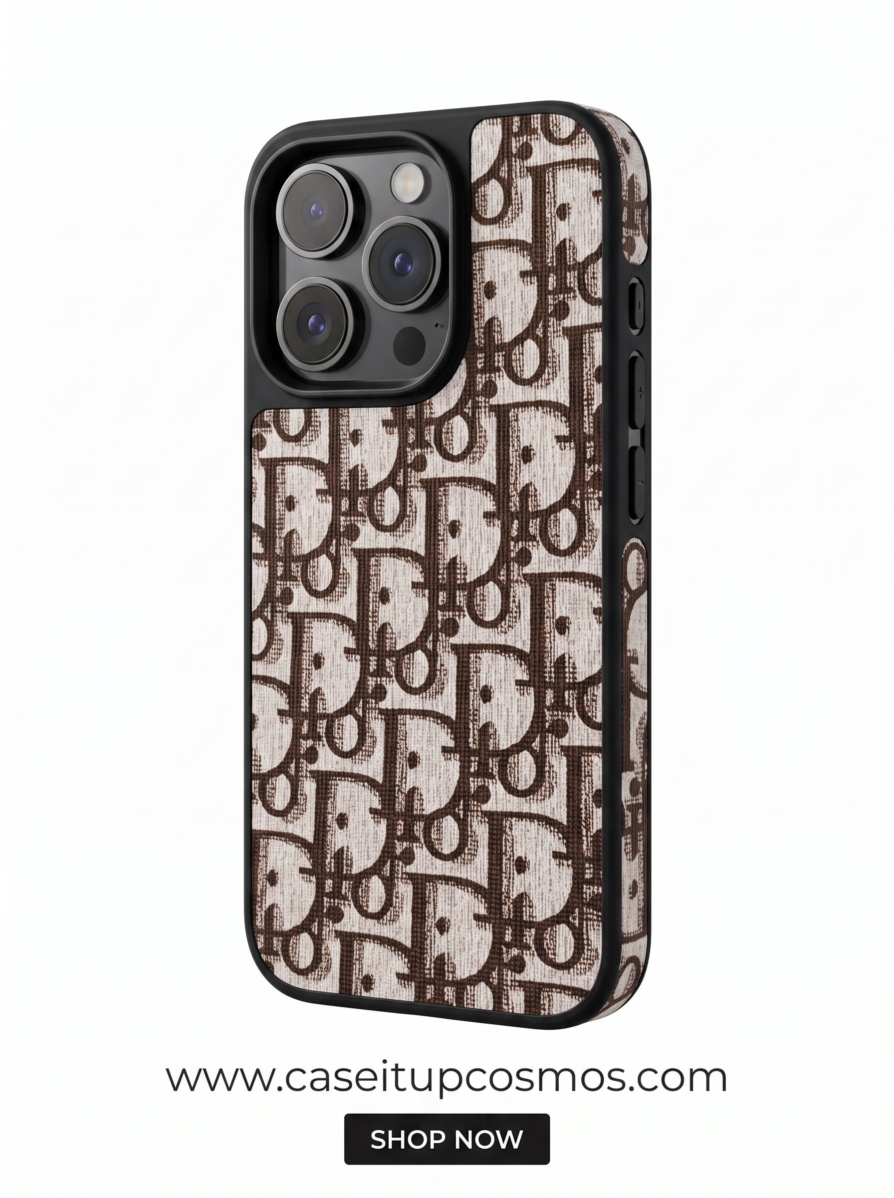 Luxury Woven Jacquard Monogram Case for iPhone | Raised Lens Guard