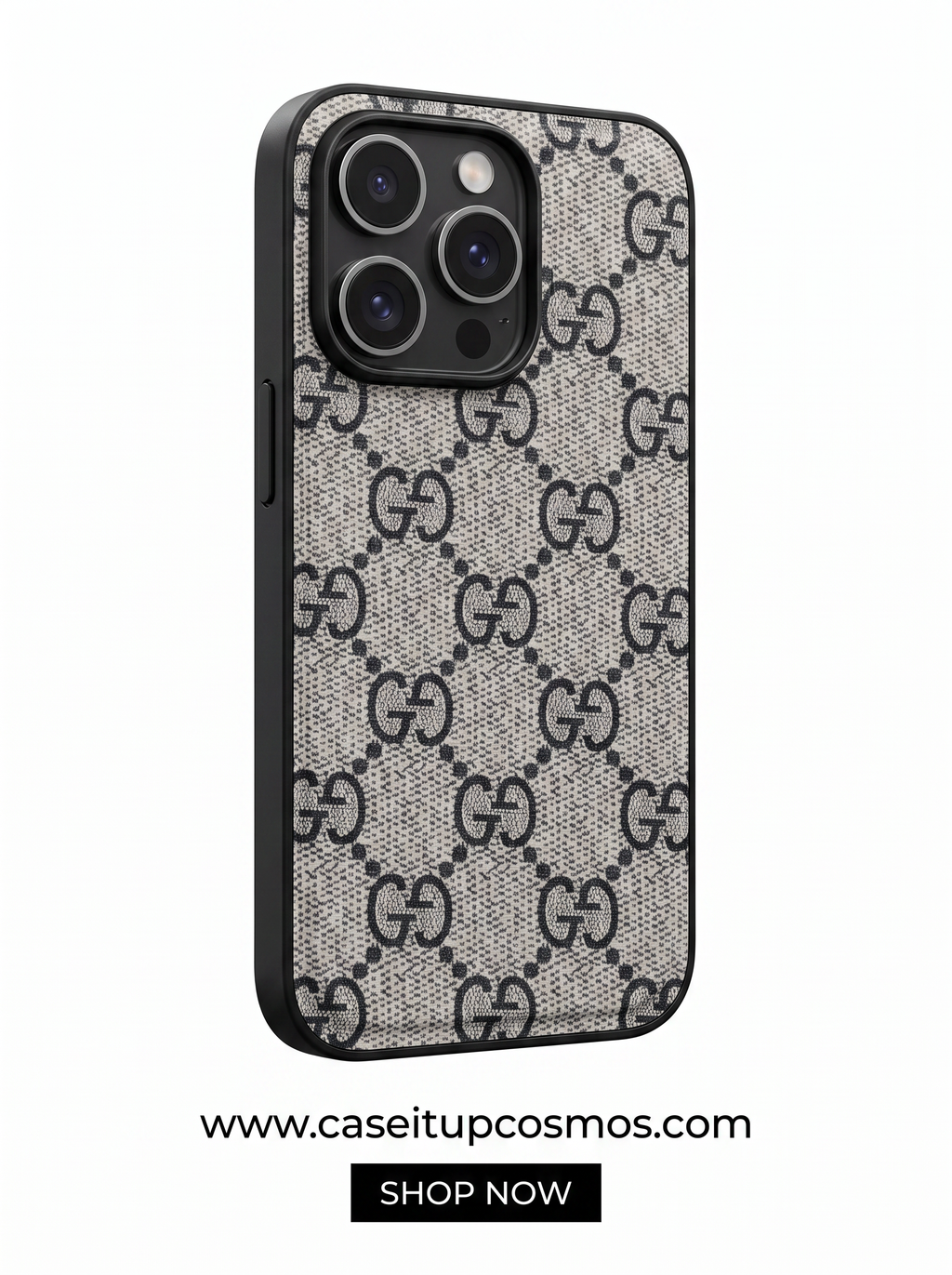 Cosmos™ GG Vintage Monogram Woven Canvas iPhone Case | Italian Luxury Style