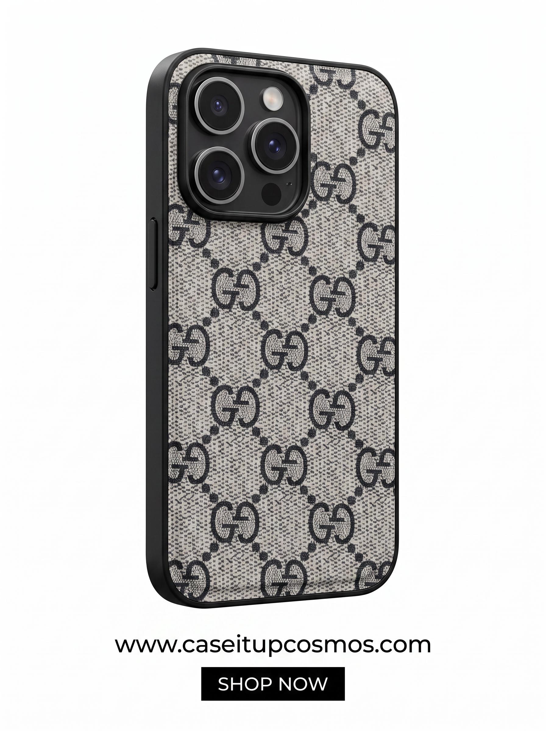 Cosmos™ GG Vintage Monogram Woven Canvas iPhone Case | Italian Luxury Style
