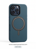 Cosmos™ Invisible Metal Ring Kickstand MagSafe iPhone Case | Slate Blue
