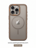 Cosmos™ Tactical Mesh MagSafe iPhone Case | Taupe Brown & Orange Accents