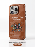 Cosmos™ City Knights Club Polo Leather iPhone Case | Equestrian Heritage Art