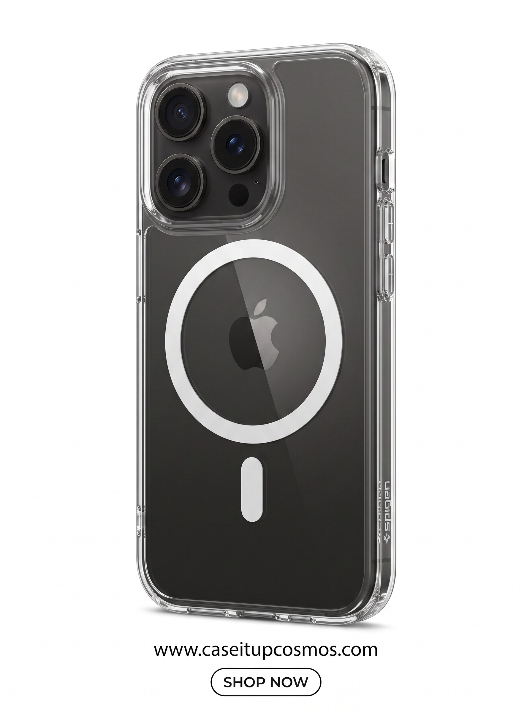 Cosmos™ Crystal Clear MagSafe iPhone Case | Non-Slip Side Grips & Lens Guard