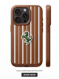 Cosmos™ Vintage Pinstripe Embroidered Leather iPhone Case | Tennis Heritage Edition