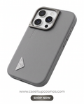 The Prism Emblem Edition Leather iPhone Case | Champagne Gold Camera Shield
