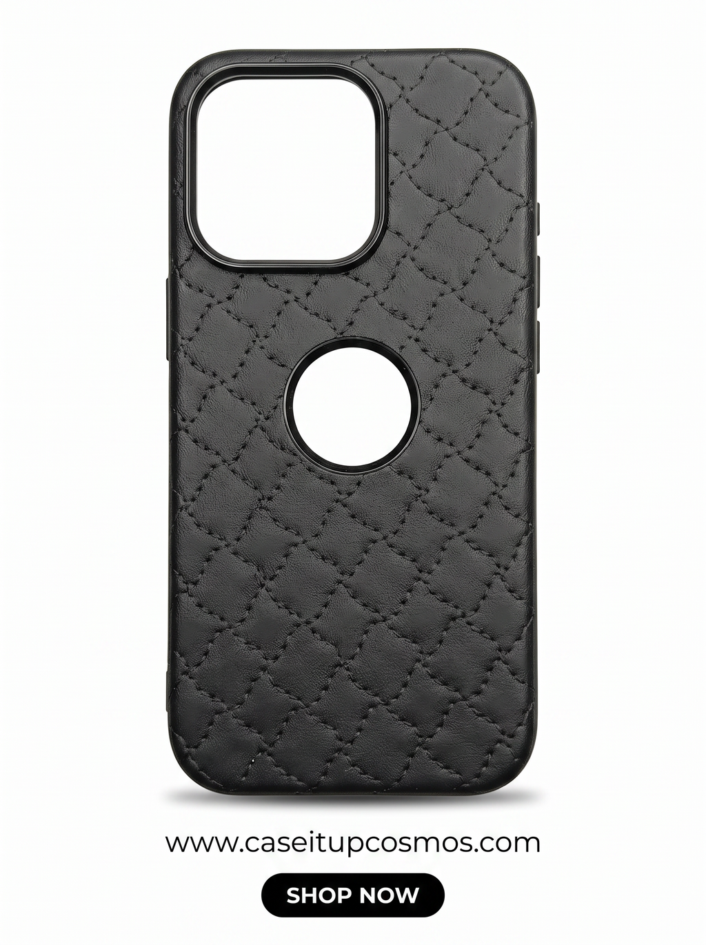 Cosmos™ Signature Quilted Leather iPhone Case | Luxury Diamond Stitch