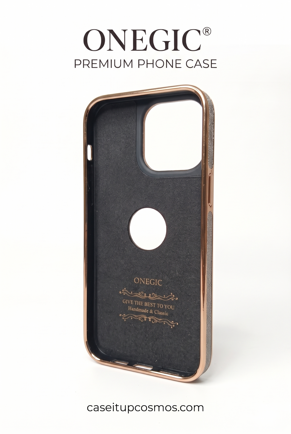 "ONEGIC® Luxury Shimmer Glitter & -Gold Electroplated Case for iPhone 14 Pro Max | Raised Camera Guard"