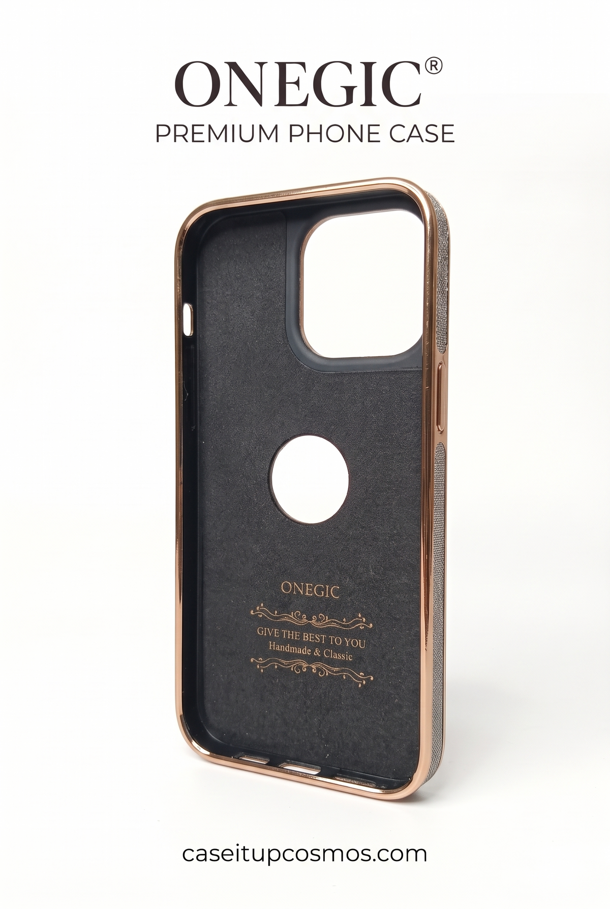 "ONEGIC® Luxury Shimmer Glitter & -Gold Electroplated Case for iPhone 14 Pro Max | Raised Camera Guard"