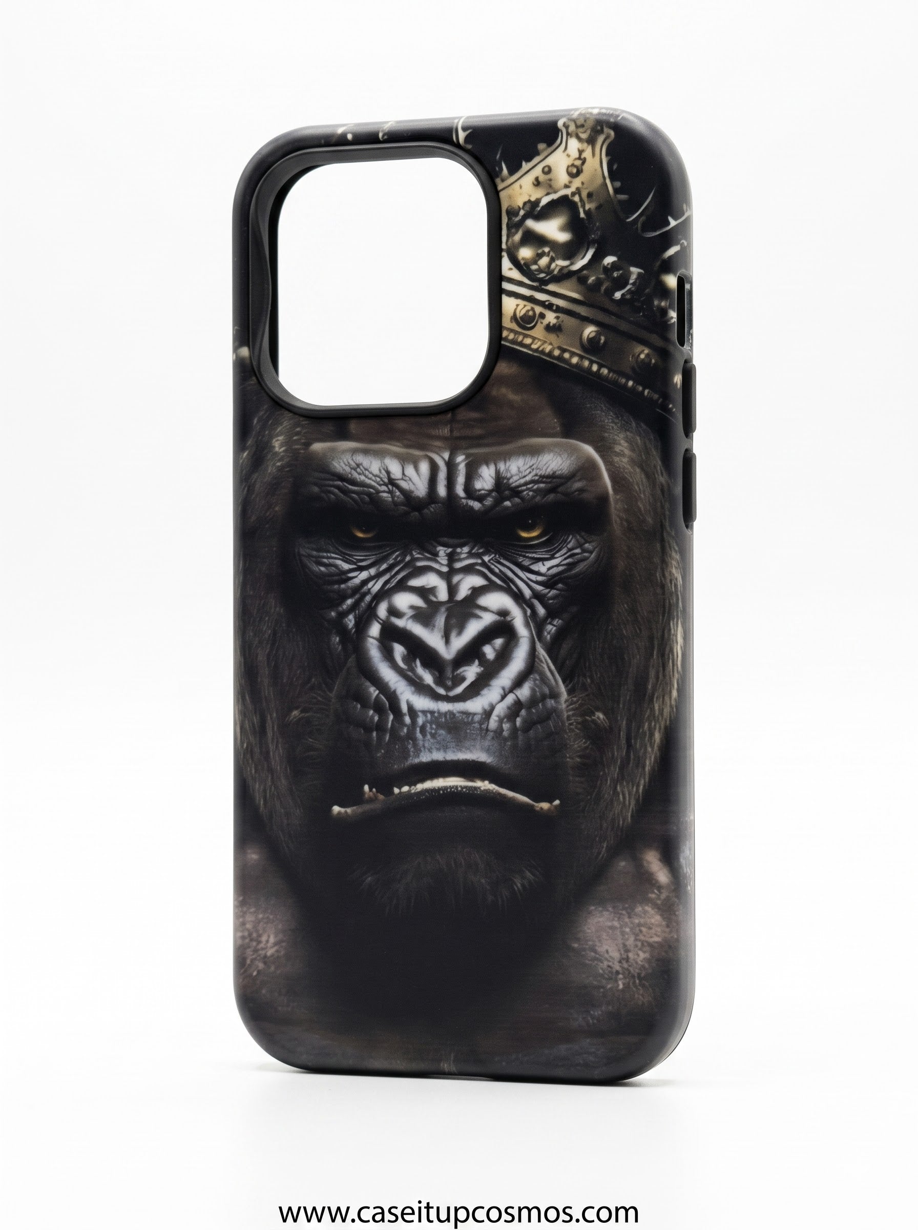 Regal Crowned Gorilla Shockproof iPhone Cover | Full-Wrap 3D Print