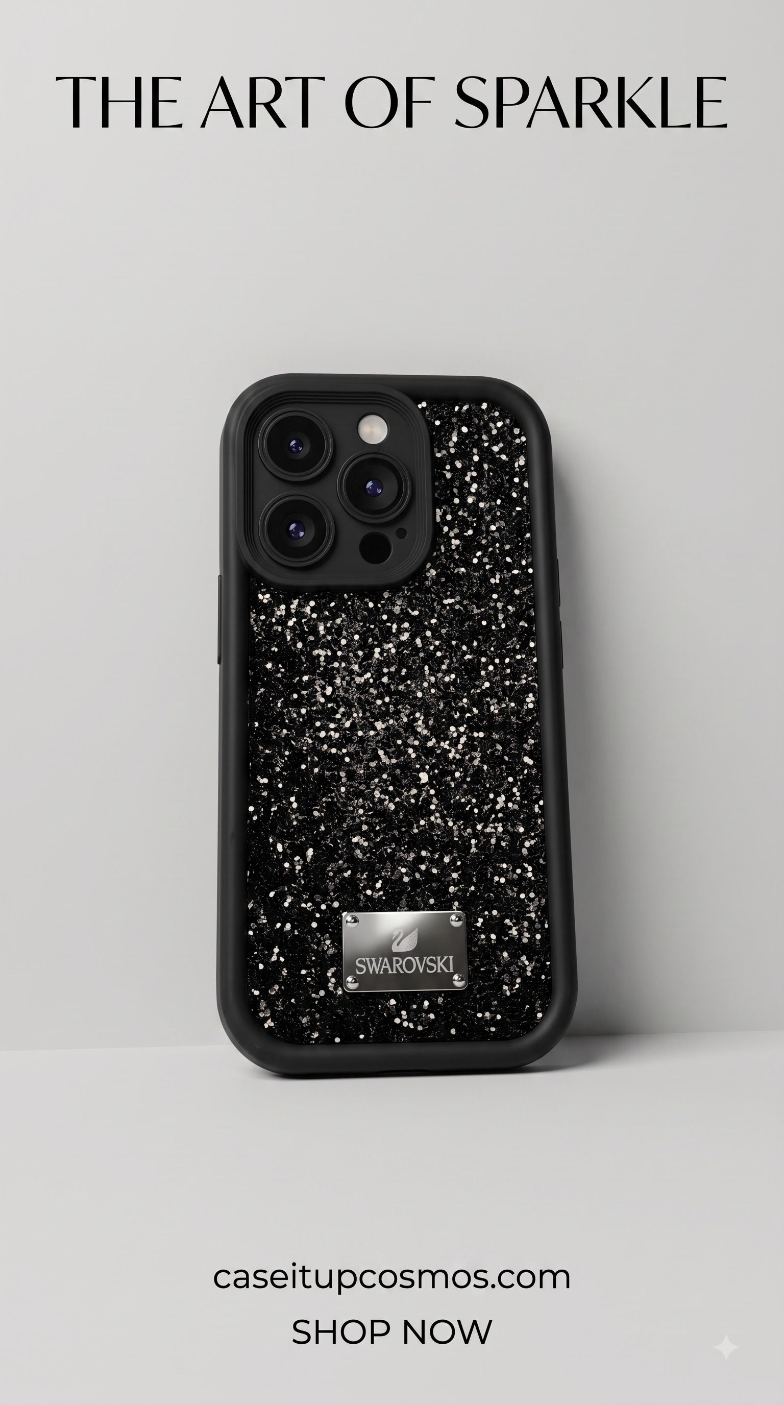 Premium Glitter Silicone Phone Case – Luxury Crystal Sparkle Shockproof Cover | Beige Frame