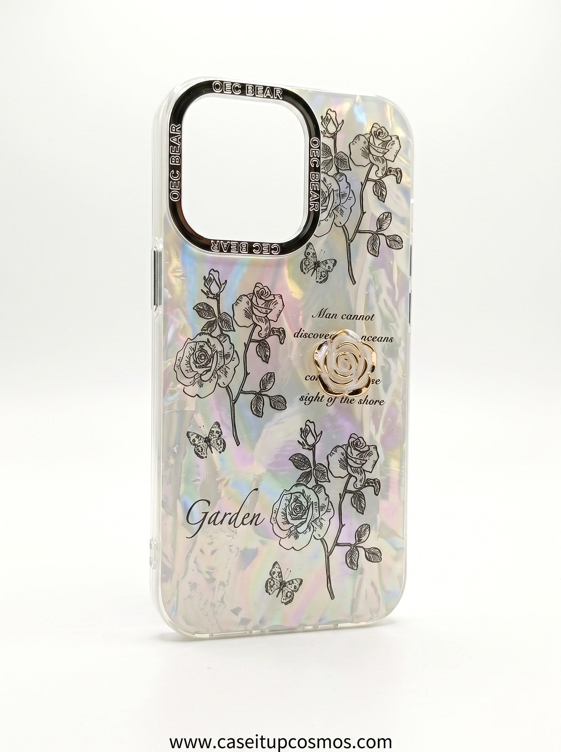 Garden Luxe™ Holographic Floral Case – Luxury Protective Phone Cover