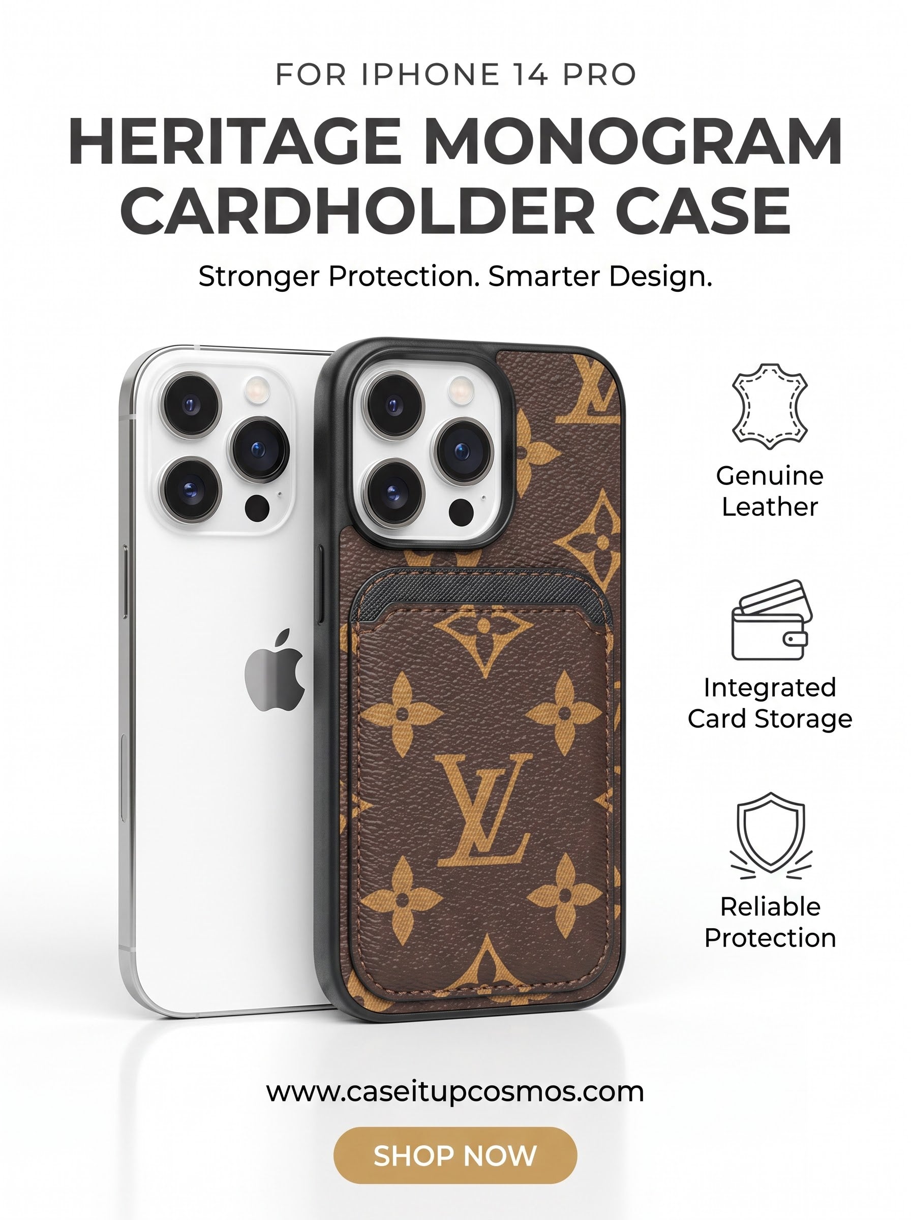 The Parisian Heritage Edition Monogram Cardholder Case for iPhone